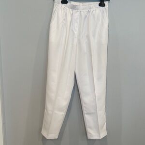 Alia Women’s Crisp Easy Waist Relaxed Fit  Pants w/Pockets and Straight Leg NWT